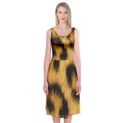 Animal Print Leopard Midi Sleeveless Dress by NSGLOBALDESIGNS2