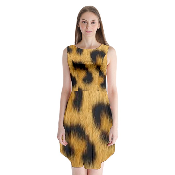 Animal print Leopard Sleeveless Chiffon Dress  