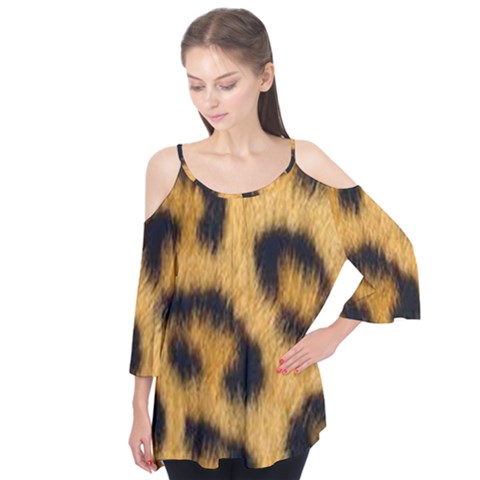 Animal Print Leopard Flutter Tees by NSGLOBALDESIGNS2