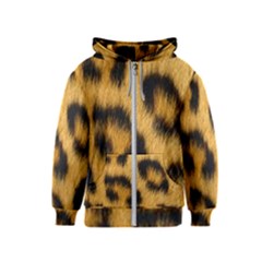 Animal Print Leopard Kids  Zipper Hoodie by NSGLOBALDESIGNS2