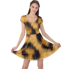 Animal Print Leopard Cap Sleeve Dress by NSGLOBALDESIGNS2