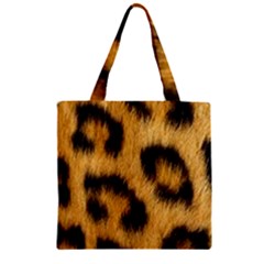 Animal Print Leopard Zipper Grocery Tote Bag by NSGLOBALDESIGNS2