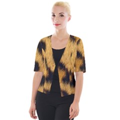 Animal Print Leopard Cropped Button Cardigan by NSGLOBALDESIGNS2