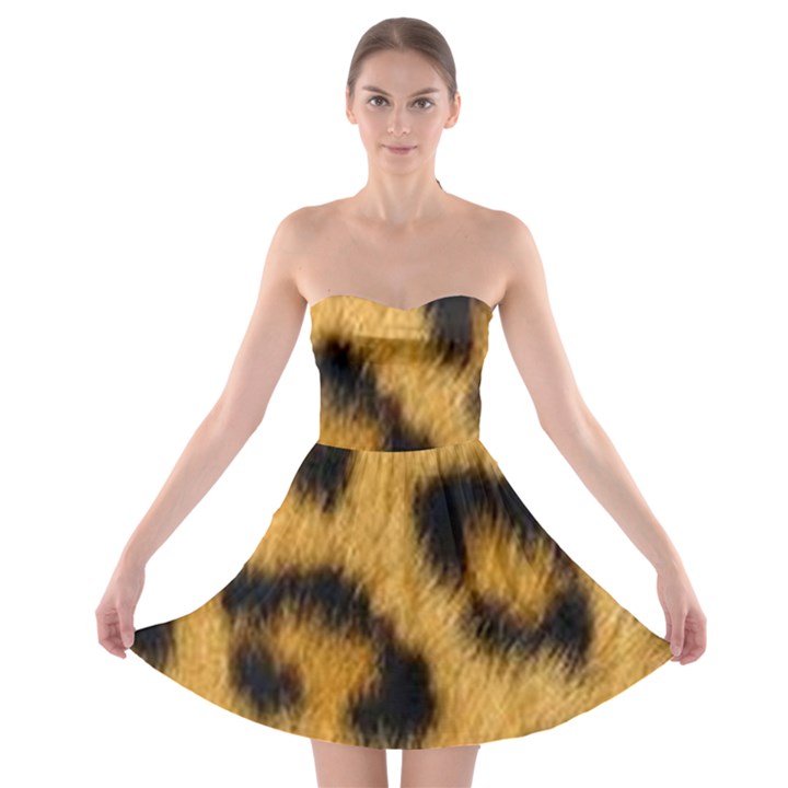 Animal print Leopard Strapless Bra Top Dress