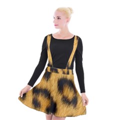 Animal Print Leopard Suspender Skater Skirt by NSGLOBALDESIGNS2