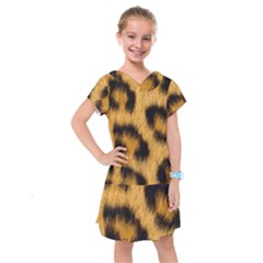 Animal Print Leopard Kids  Drop Waist Dress by NSGLOBALDESIGNS2