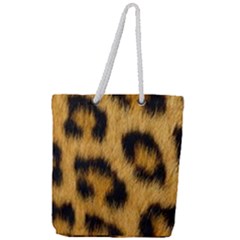 Animal Print Leopard Full Print Rope Handle Tote (large) by NSGLOBALDESIGNS2