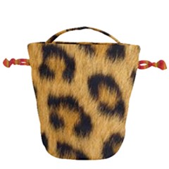 Animal Print Leopard Drawstring Bucket Bag by NSGLOBALDESIGNS2