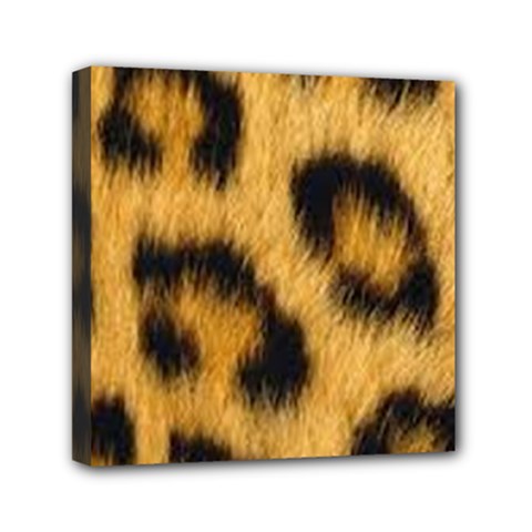 Animal Print Leopard Mini Canvas 6  X 6  (stretched) by NSGLOBALDESIGNS2