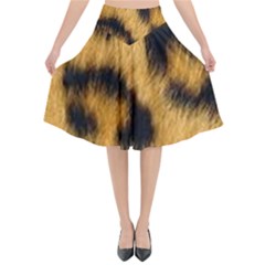 Animal Print Leopard Flared Midi Skirt by NSGLOBALDESIGNS2