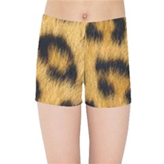 Animal Print Leopard Kids Sports Shorts by NSGLOBALDESIGNS2