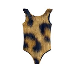 Animal Print Leopard Kids  Frill Swimsuit by NSGLOBALDESIGNS2