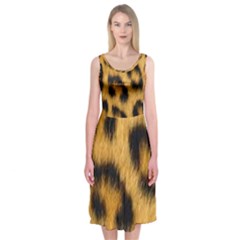 Animal Print Midi Sleeveless Dress by NSGLOBALDESIGNS2