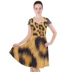 Animal Print Cap Sleeve Midi Dress by NSGLOBALDESIGNS2