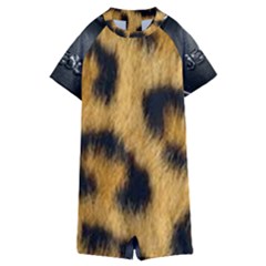 Animal Print Kids  Boyleg Half Suit Swimwear by NSGLOBALDESIGNS2