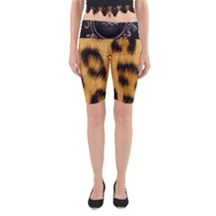 Animal Print 3 Yoga Cropped Leggings by NSGLOBALDESIGNS2