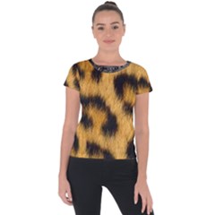 Animal Print 3 Short Sleeve Sports Top  by NSGLOBALDESIGNS2