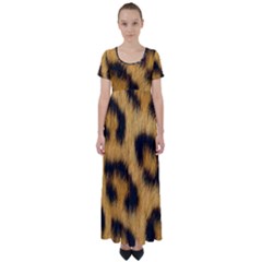 Animal Print 3 High Waist Short Sleeve Maxi Dress by NSGLOBALDESIGNS2