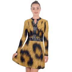 Animal Print 3 Long Sleeve Panel Dress by NSGLOBALDESIGNS2