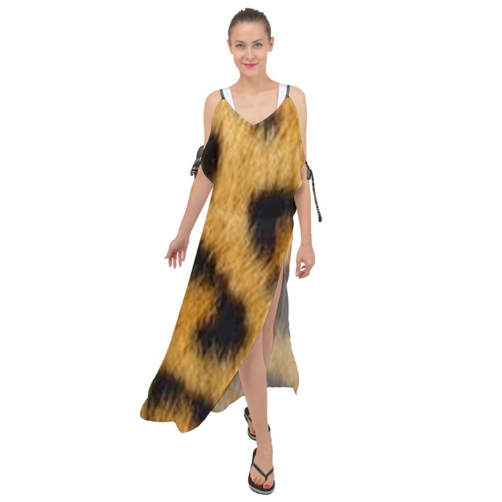 Animal print 3 Maxi Chiffon Cover Up Dress