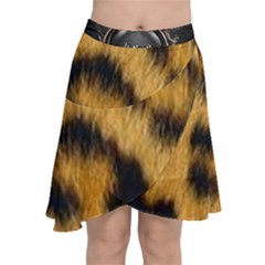 Animal Print 3 Chiffon Wrap Front Skirt by NSGLOBALDESIGNS2