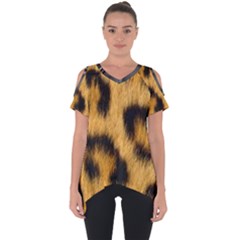 Animal Print 3 Cut Out Side Drop Tee by NSGLOBALDESIGNS2