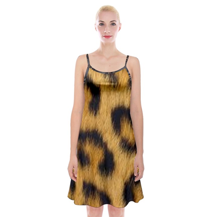 Animal print 3 Spaghetti Strap Velvet Dress