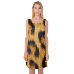 Leopard Print Sleeveless Satin Nightdress by NSGLOBALDESIGNS2