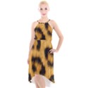 Leopard print High-Low Halter Chiffon Dress  View1