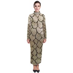 Snake Print Turtleneck Maxi Dress by NSGLOBALDESIGNS2