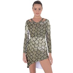 Snake Print Asymmetric Cut-out Shift Dress by NSGLOBALDESIGNS2