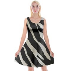 Zebra Print Reversible Velvet Sleeveless Dress by NSGLOBALDESIGNS2