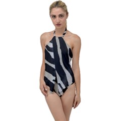 Zebra Print Go With The Flow One Piece Swimsuit by NSGLOBALDESIGNS2