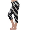 Zebra print Lightweight Velour Capri Yoga Leggings View2