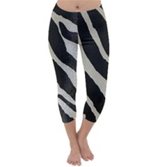 Zebra Print Capri Winter Leggings  by NSGLOBALDESIGNS2