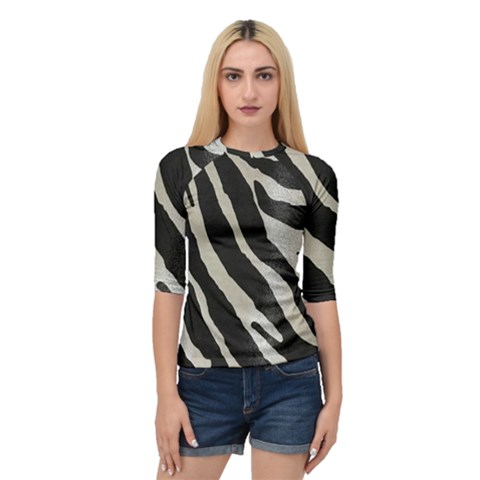 Zebra Print Quarter Sleeve Raglan Tee by NSGLOBALDESIGNS2