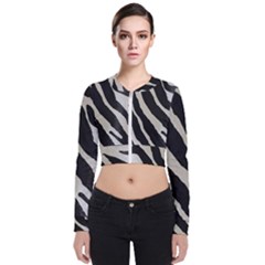 Zebra Print Zip Up Bomber Jacket by NSGLOBALDESIGNS2