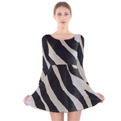 Zebra Print Long Sleeve Velvet Skater Dress by NSGLOBALDESIGNS2