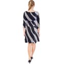 Zebra print Quarter Sleeve Front Wrap Dress View2