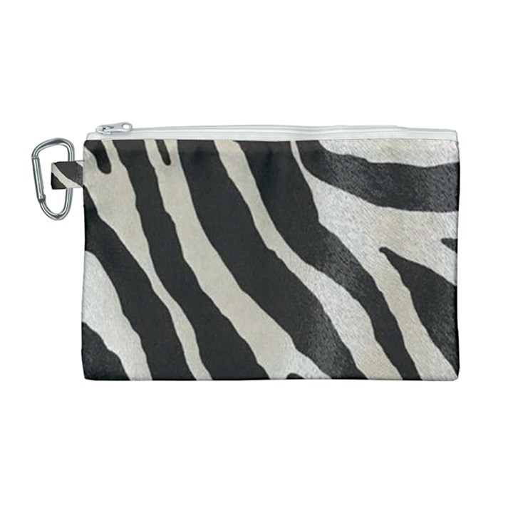 Zebra print Canvas Cosmetic Bag (Large)