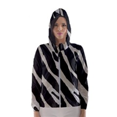 Zebra Print Hooded Windbreaker (women) by NSGLOBALDESIGNS2