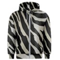 Zebra print Men s Zipper Hoodie View1