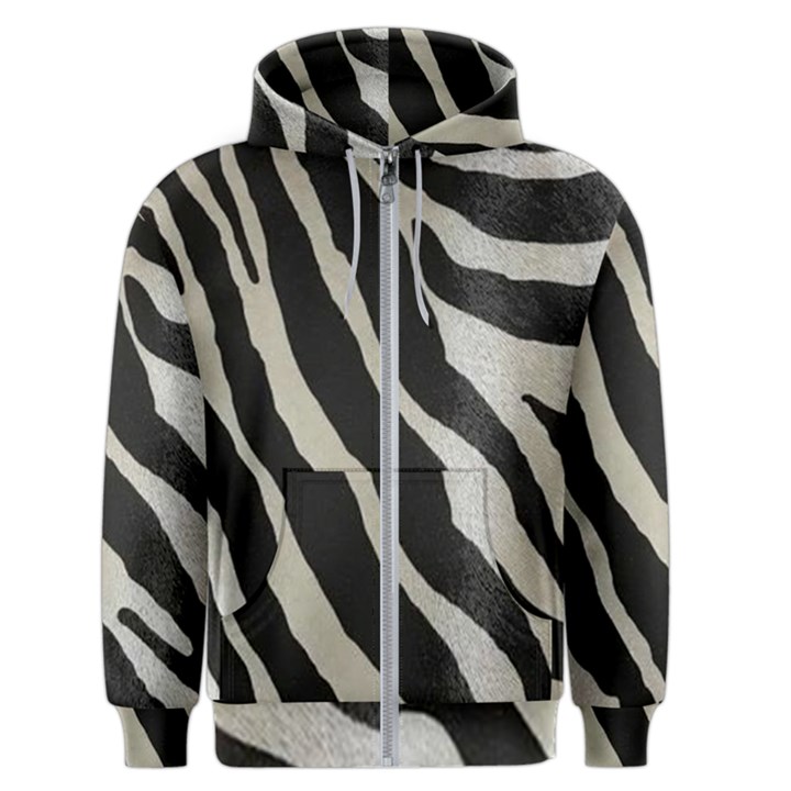 Zebra print Men s Zipper Hoodie