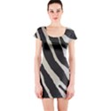 Zebra print Short Sleeve Bodycon Dress View1