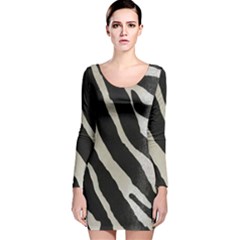 Zebra Print Long Sleeve Velvet Bodycon Dress by NSGLOBALDESIGNS2