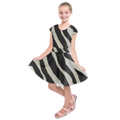 Zebra Print Kids  Short Sleeve Dress by NSGLOBALDESIGNS2