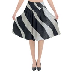 Zebra Print Flared Midi Skirt by NSGLOBALDESIGNS2