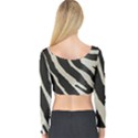 Zebra print Long Sleeve Crop Top View2