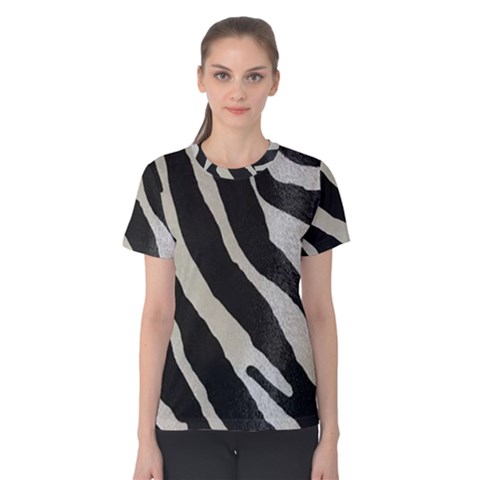 Zebra Print Women s Cotton Tee by NSGLOBALDESIGNS2