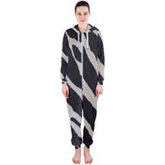 Zebra Print Hooded Jumpsuit (ladies)  by NSGLOBALDESIGNS2